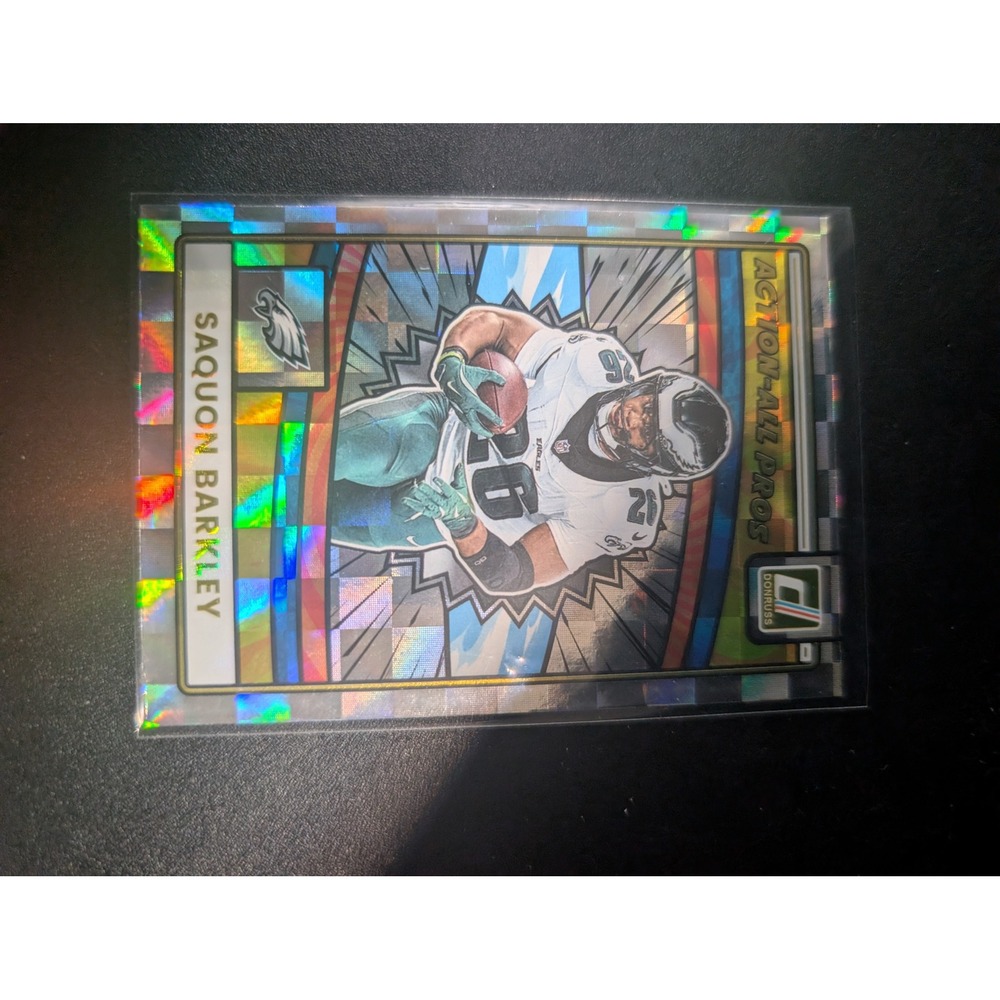2025 Panini Donruss Saquon Barkley Action-All Pros Eagles AAP-SBA Checkerboard